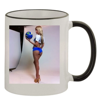 Sara Jean Underwood 11oz Colored Rim & Handle Mug