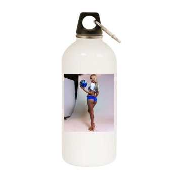 Sara Jean Underwood White Water Bottle With Carabiner