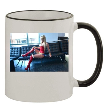 Sara Jean Underwood 11oz Colored Rim & Handle Mug