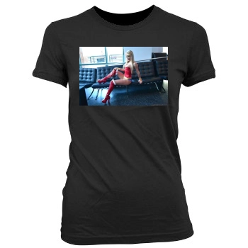 Sara Jean Underwood Women's Junior Cut Crewneck T-Shirt