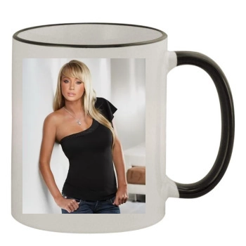 Sara Jean Underwood 11oz Colored Rim & Handle Mug