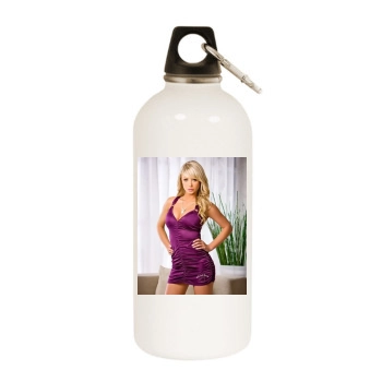 Sara Jean Underwood White Water Bottle With Carabiner