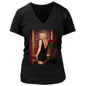 Sara Jean Underwood Women's Deep V-Neck TShirt