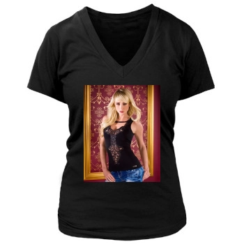 Sara Jean Underwood Women's Deep V-Neck TShirt