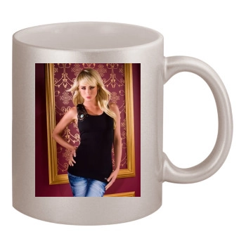 Sara Jean Underwood 11oz Metallic Silver Mug