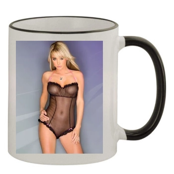 Sara Jean Underwood 11oz Colored Rim & Handle Mug