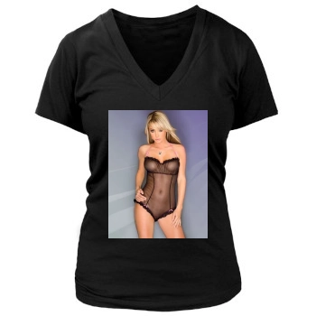 Sara Jean Underwood Women's Deep V-Neck TShirt