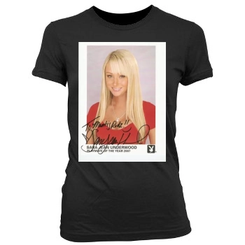 Sara Jean Underwood Women's Junior Cut Crewneck T-Shirt