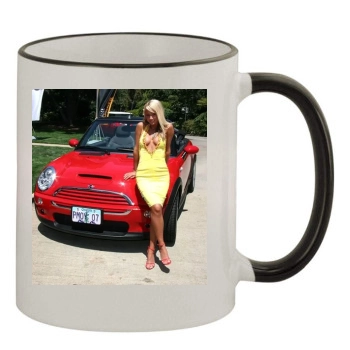 Sara Jean Underwood 11oz Colored Rim & Handle Mug