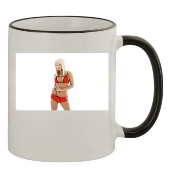 Sara Jean Underwood 11oz Colored Rim & Handle Mug