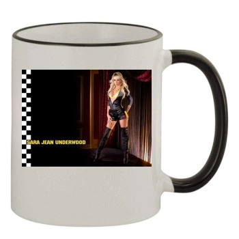 Sara Jean Underwood 11oz Colored Rim & Handle Mug