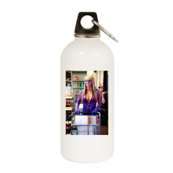 Sara Jean Underwood White Water Bottle With Carabiner