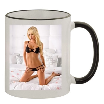 Sara Jean Underwood 11oz Colored Rim & Handle Mug