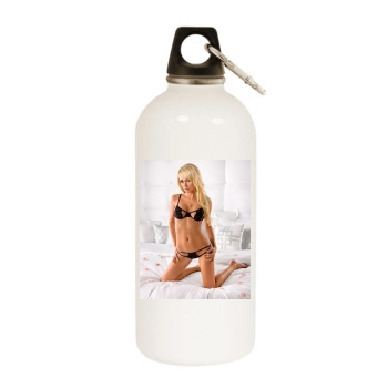 Sara Jean Underwood White Water Bottle With Carabiner