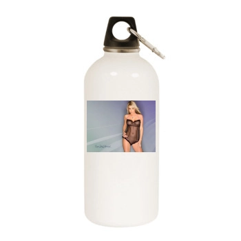 Sara Jean Underwood White Water Bottle With Carabiner