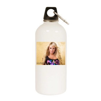 Sara Jean Underwood White Water Bottle With Carabiner