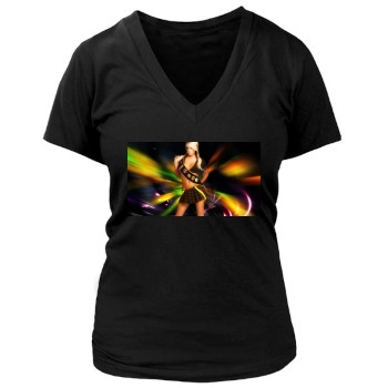 Sara Jean Underwood Women's Deep V-Neck TShirt