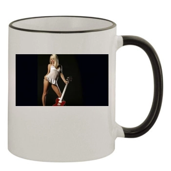 Sara Jean Underwood 11oz Colored Rim & Handle Mug