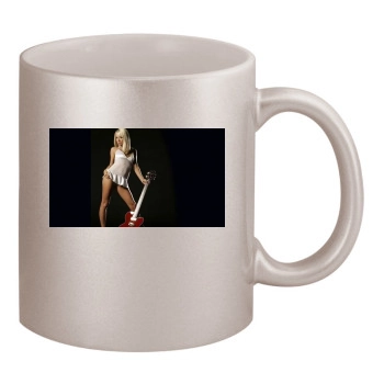 Sara Jean Underwood 11oz Metallic Silver Mug