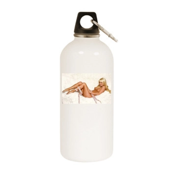 Sara Jean Underwood White Water Bottle With Carabiner