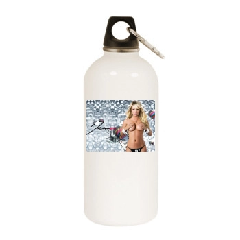 Sara Jean Underwood White Water Bottle With Carabiner