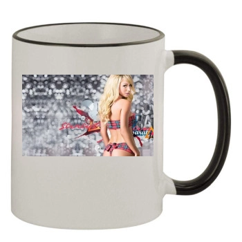 Sara Jean Underwood 11oz Colored Rim & Handle Mug