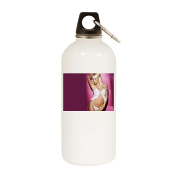 Sara Jean Underwood White Water Bottle With Carabiner