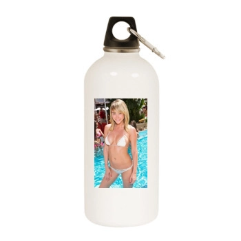 Sara Jean Underwood White Water Bottle With Carabiner