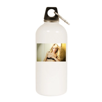 Sara Jean Underwood White Water Bottle With Carabiner