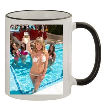 Sara Jean Underwood 11oz Colored Rim & Handle Mug