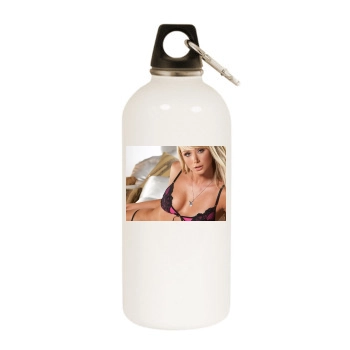 Sara Jean Underwood White Water Bottle With Carabiner