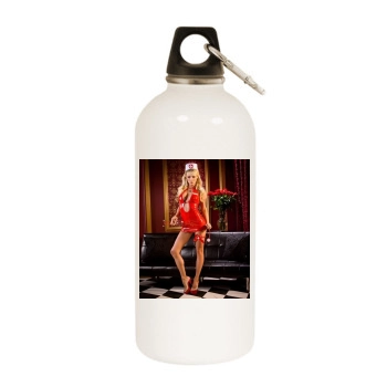 Sara Jean Underwood White Water Bottle With Carabiner