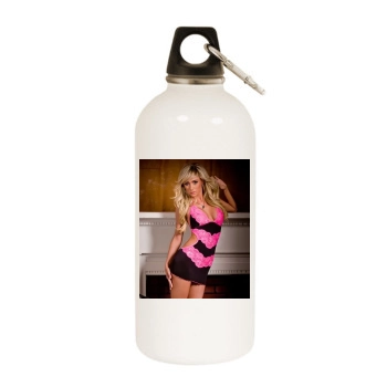 Sara Jean Underwood White Water Bottle With Carabiner