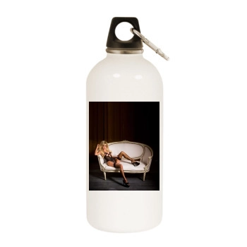 Sara Jean Underwood White Water Bottle With Carabiner