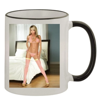 Sara Jean Underwood 11oz Colored Rim & Handle Mug