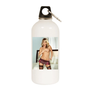 Sara Jean Underwood White Water Bottle With Carabiner