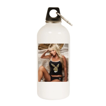 Sara Jean Underwood White Water Bottle With Carabiner