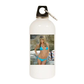 Sara Jean Underwood White Water Bottle With Carabiner