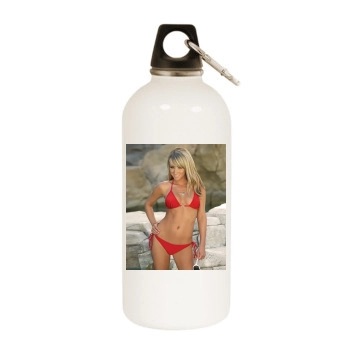 Sara Jean Underwood White Water Bottle With Carabiner