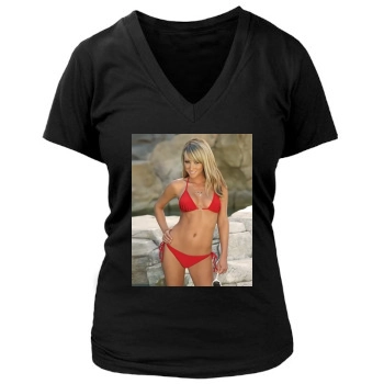 Sara Jean Underwood Women's Deep V-Neck TShirt