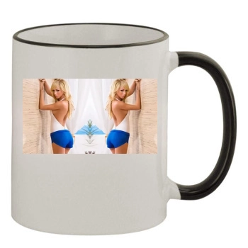 Sara Jean Underwood 11oz Colored Rim & Handle Mug