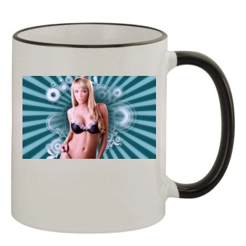 Sara Jean Underwood 11oz Colored Rim & Handle Mug