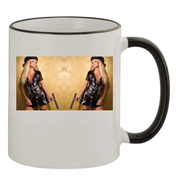 Sara Jean Underwood 11oz Colored Rim & Handle Mug