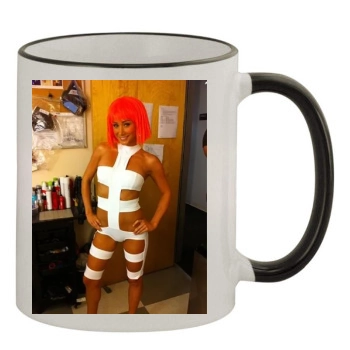 Sara Jean Underwood 11oz Colored Rim & Handle Mug