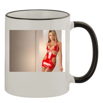 Sara Jean Underwood 11oz Colored Rim & Handle Mug