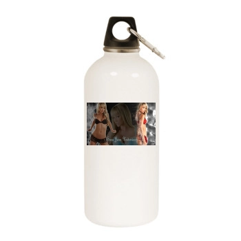 Sara Jean Underwood White Water Bottle With Carabiner