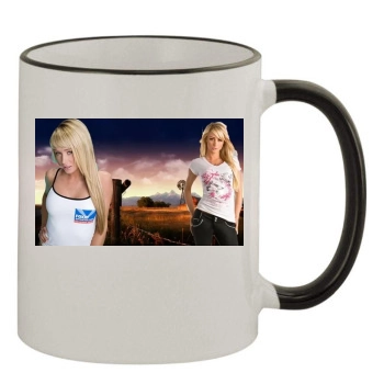 Sara Jean Underwood 11oz Colored Rim & Handle Mug