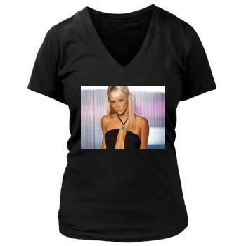 Sara Jean Underwood Women's Deep V-Neck TShirt