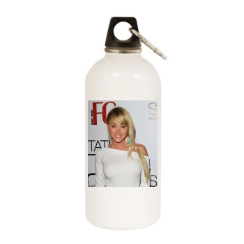 Sara Jean Underwood White Water Bottle With Carabiner