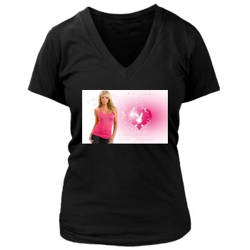 Sara Jean Underwood Women's Deep V-Neck TShirt